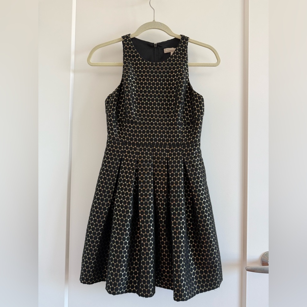 Banana Republic Black and Gold Mini Dress